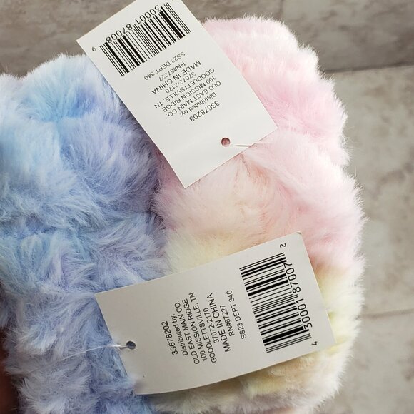 2 Childrens Elastic Faux Fur Fuzzy Hairband Headwrap Metallic Ears Unicorn Horn - Picture 4 of 7